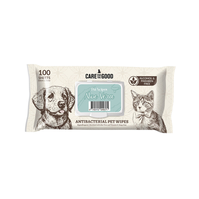 6 FOR $23.80: Care For The Good Antibacterial Pet Wipes For Cats & Dogs 100pc (Mix & Match)