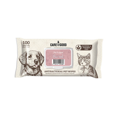 6 FOR $23.80: Care For The Good Antibacterial Pet Wipes For Cats & Dogs 100pc (Mix & Match)