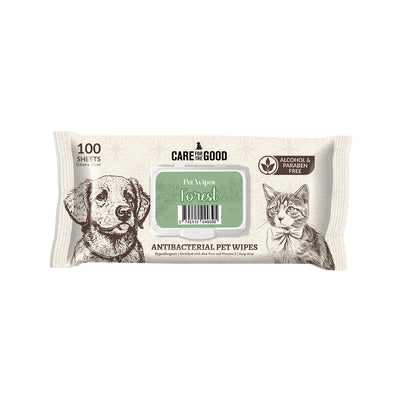 6 FOR $23.80: Care For The Good Antibacterial Pet Wipes For Cats & Dogs 100pc (Mix & Match)