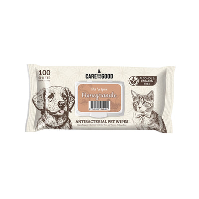 6 FOR $23.80: Care For The Good Antibacterial Pet Wipes For Cats & Dogs 100pc (Mix & Match)