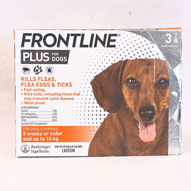 Frontline Plus for Dogs Up to 10kg - 3 Packs